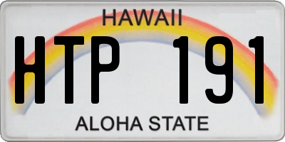 HI license plate HTP191