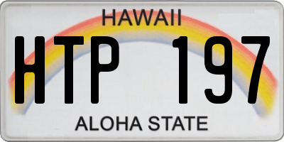 HI license plate HTP197