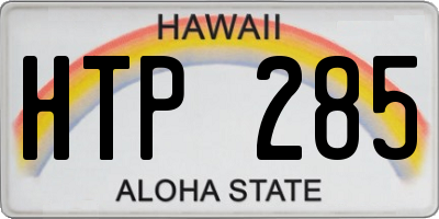 HI license plate HTP285