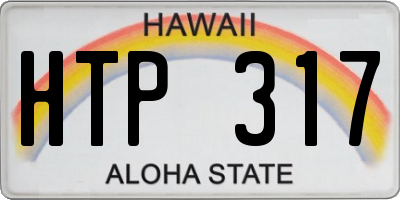 HI license plate HTP317
