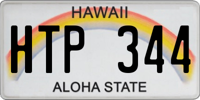 HI license plate HTP344