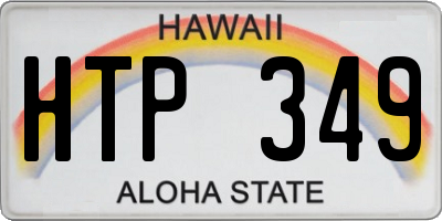HI license plate HTP349