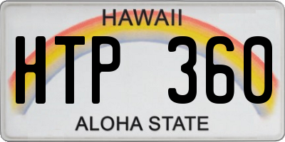 HI license plate HTP360