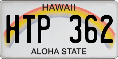 HI license plate HTP362