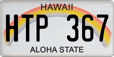 HI license plate HTP367