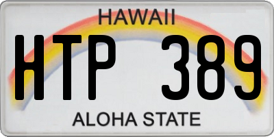 HI license plate HTP389