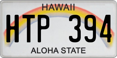 HI license plate HTP394