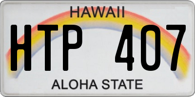 HI license plate HTP407
