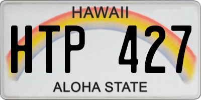 HI license plate HTP427