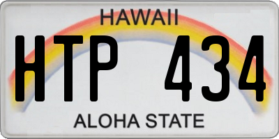 HI license plate HTP434
