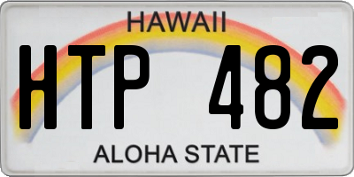 HI license plate HTP482