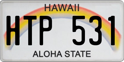 HI license plate HTP531