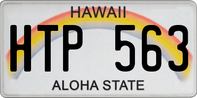HI license plate HTP563