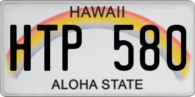 HI license plate HTP580
