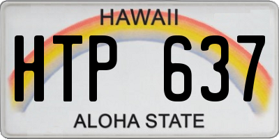 HI license plate HTP637