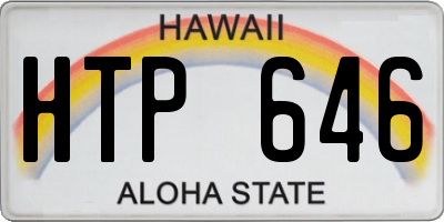 HI license plate HTP646