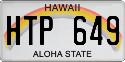 HI license plate HTP649