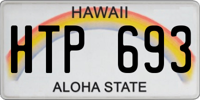 HI license plate HTP693