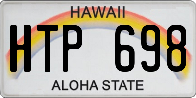 HI license plate HTP698