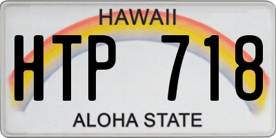 HI license plate HTP718