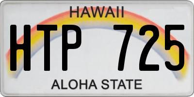 HI license plate HTP725