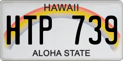HI license plate HTP739