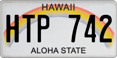 HI license plate HTP742