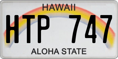 HI license plate HTP747
