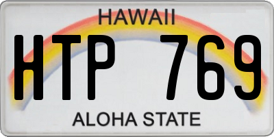 HI license plate HTP769