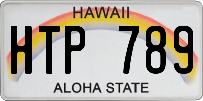 HI license plate HTP789