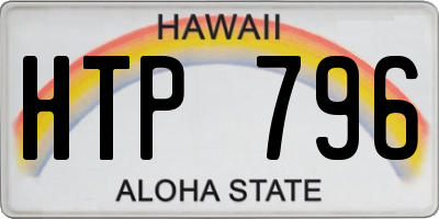 HI license plate HTP796