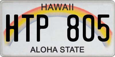 HI license plate HTP805