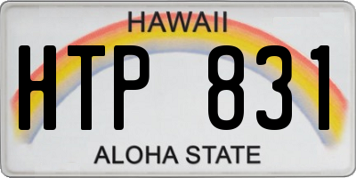 HI license plate HTP831