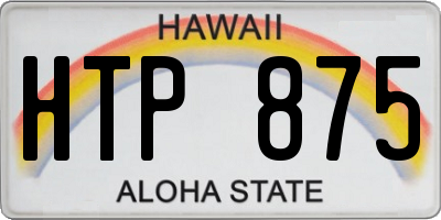 HI license plate HTP875