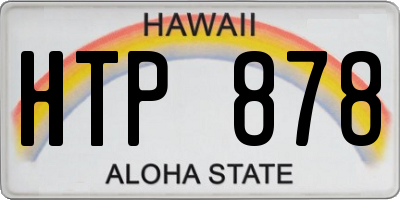 HI license plate HTP878