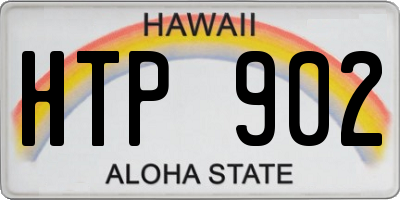 HI license plate HTP902