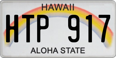 HI license plate HTP917