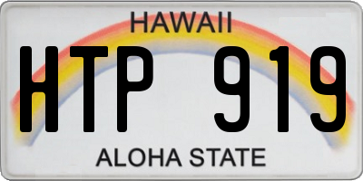 HI license plate HTP919