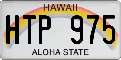 HI license plate HTP975