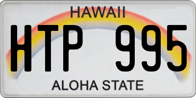 HI license plate HTP995