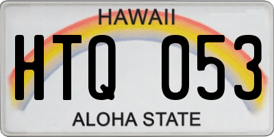 HI license plate HTQ053