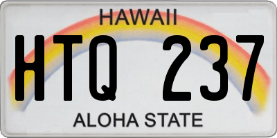HI license plate HTQ237