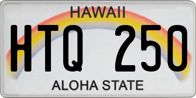 HI license plate HTQ250