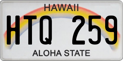 HI license plate HTQ259