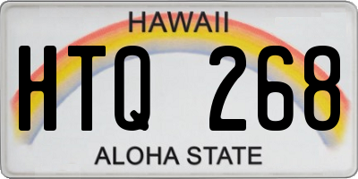 HI license plate HTQ268