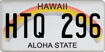 HI license plate HTQ296