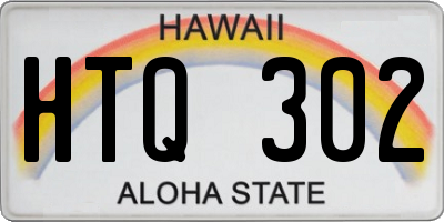 HI license plate HTQ302