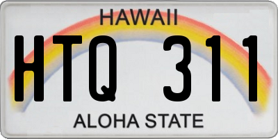 HI license plate HTQ311