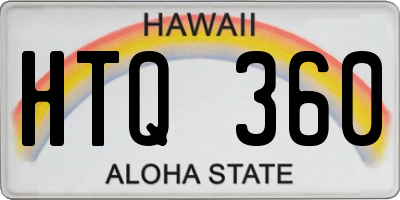 HI license plate HTQ360