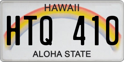 HI license plate HTQ410
